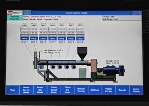 grooved feed extruder screen