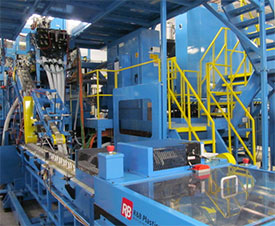 wheel blow molding machine